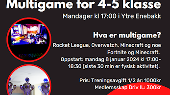 Multigame for 4-5 klasse fra 8.jan 2024